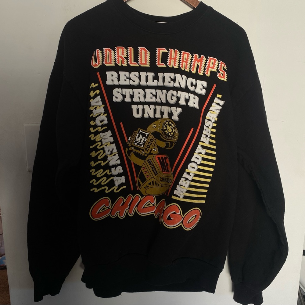 Melody Ehsani x Vic Mensa Stockx Black Graphic Men's Sweater Chicago